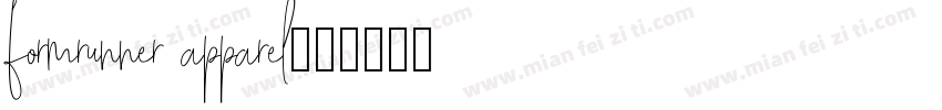 formrunner apparel字体转换